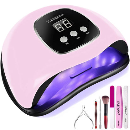 Picture of UV Light for Nails, BIGBEAR 48W LED Nail Light for Gel Polish, Fast Nail Dryer with Automatic Sensor, 3 Timer Setting, Small and Portable, UV LED Nail Lamp for Fingernail and Toenail
