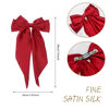 Picture of HAALII Hair Accessories - 3 Pcs Oversized Satin Hair Barrettes, Ribbon Bowknot Clips for Women