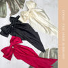 Picture of HAALII Hair Accessories - 3 Pcs Oversized Satin Hair Barrettes, Ribbon Bowknot Clips for Women