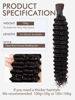 Picture of Human Braiding Hair 100g 22 Inch Deep Water Wave Bulk Human Hair for Braiding No Weft 10A Brazilian Virgin Curly Human Hair Extensions for Boho Braids Wet and Wavy Natural Human Hair Braiding Hair