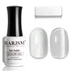 Picture of RARJSM Silver Cat Eye Gel Nail Polish Ceramic Translucent Clear White Velvet Glitter Diamond Cateye Gel Polish 15ml Single Bottle with Magnet Stick UV LED Curing Requires Soak Off for Home Salon