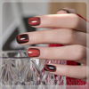Picture of RARJSM Cat Eye Gel Nail Polish Dark Black Orange Red Cateye Diamond Glitter Gel Polish 15ml Single Bottle with Magnet Stick UV LED Curing Requires Soak Off for Home Salon Christmas Manicure