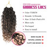 Picture of 8 Packs Crochet Hair for Black women, Goddess Locs Crochet Hair, Goddess Faux Locs with Curl Braids (12Inch, 8Packs, T1B/27)