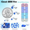 Picture of 6100Pcs Royal Blue Rhinestones for Crafting with 2Pcs 10ml B7000 Jewelry Glue, 1 Box Flatback Crystals Diomand for Bedazzling Crafts DIY Nail Art Makeup，Resin Gems for Clothing Shoes