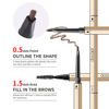 Picture of Docolor Makeup Micro Brow Pencil, Definer Eyebrow Pencil,Dual-Sided,Ultra-Fine Mechanical Pencil, Soft Brown and Black,2 Count