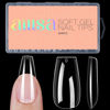 Picture of AILLSA Coffin Nails Tips 504PCS Clear Full Cover Nails Medium Soft Gel Fake Nail Tips for DIY Press on Nail Extension, False Acrylic Preshaped Nail Tips (12 Sizes)