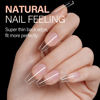 Picture of AILLSA Coffin Nails Tips 504PCS Clear Full Cover Nails Medium Soft Gel Fake Nail Tips for DIY Press on Nail Extension, False Acrylic Preshaped Nail Tips (12 Sizes)