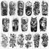 Picture of Yazhiji 77sheets Waterproof Temporary Tattoo for Girls or Boys Kids 17sheets Larger Half Arm Lion Wolf Owl Elk Snake Butterfly Rose Fake Tattoos for Men or Women And 60 sheets Tiny Tattoo Sticker