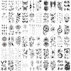 Picture of Yazhiji 77sheets Waterproof Temporary Tattoo for Girls or Boys Kids 17sheets Larger Half Arm Lion Wolf Owl Elk Snake Butterfly Rose Fake Tattoos for Men or Women And 60 sheets Tiny Tattoo Sticker