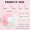 Picture of 600Pcs Bow Nail Charms and Flatback Pearls,White Pink Bowknot 3D Cute Nail Charms Acrylic Flower for Nail Supplies Design,White Half Pearls for Nail Decoration DIY Crafts Y2K Nail Art Accessories