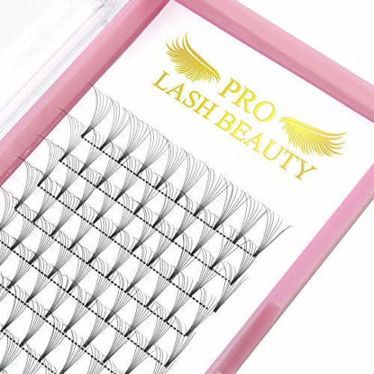 Picture of Premade Volume Eyelash Extensions 3D-C-0.10-9 Short Stem Premade Fans Eyelash Extensions 9 to 20 mm Pre made Lash Fans 3D 5D 7D Volume Lash Extensions .07 .10 C D Curl(3D-D-0.07,9mm)