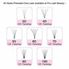 Picture of Premade Volume Eyelash Extensions 3D-C-0.10-9 Short Stem Premade Fans Eyelash Extensions 9 to 20 mm Pre made Lash Fans 3D 5D 7D Volume Lash Extensions .07 .10 C D Curl(3D-D-0.07,9mm)