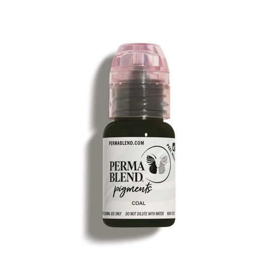 Picture of Perma Blend - Coal - Microblading Ink for Permanent Eyeliner - Professional Tattoo Ink - Gray-Black Tattoo Ink Makeup - Vegan (0.5 oz)