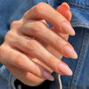 Picture of YOSOMMK Nude Press on Nails Almond Shaped Fake Nails Medium Glossy Stick on Nails Natural Full Cover False Nails Acrylic Glue on Nails for Women
