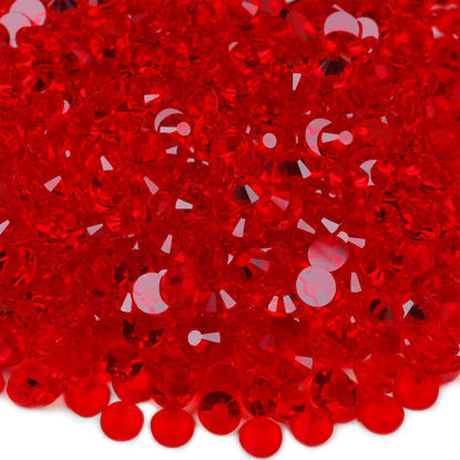 Picture of Genie Crystal ss20 1440 Pcs Transparent Light Siam Flatback Rhinestones,5mm Unfoiled Red Glass Rhinestones Glue Fix Stone for Tumbler, Shoes,Clothes,Makeup,Nail Art,DIY Crafts
