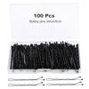Picture of 100Pcs Bobby Pins Black Hair Pins Kit for Women Girls Kids Premium Wavy Black Bobby Pins Hair Clips with Storage Box,Suitable for All Hair Types (Black, 2inch)