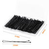 Picture of 100Pcs Bobby Pins Black Hair Pins Kit for Women Girls Kids Premium Wavy Black Bobby Pins Hair Clips with Storage Box,Suitable for All Hair Types (Black, 2inch)