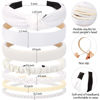 Picture of AHONEY 7 Pack White Headbands for Women Girls Headband Non Slip Hairbands Cute Hair Accessories Multi-style Headband Pack Wedding Head Band (White)