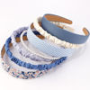 Picture of AHONEY 7 Pack Headbands for Girls Women Headbands Trendy Non Slip Hairbands Cute Hair Accessories Multi-style Preppy Headband Pack Diademas Para Mujer (Blue)