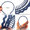 Picture of AHONEY 7 Pack Blue Headbands for Women Mens Headbands with Teeth Non Slip Hairbands for Women's Hair Accessories Comb Headband Diademas Para Mujer (Navy blue)