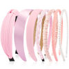 Picture of AHONEY 7 Pack Pink Headbands for Girls Women Headbands Trendy Non Slip Hairbands Cute Hair Accessories Multi-style Headband Pack Diademas Para Mujer (Pink)