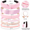 Picture of AHONEY 7 Pack Pink Headbands for Girls Women Headbands Trendy Non Slip Hairbands Cute Hair Accessories Multi-style Headband Pack Diademas Para Mujer (Pink)
