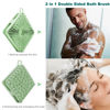 Picture of Silicone Body Scrubber, Silicone Loofah Double-Sided Body Brush,Silicone Shower Scrubber and Scalp Massager Shampoo Brush for Sensitive Kids Women Men All Kinds of Skin (Grass Green)