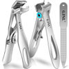 Picture of 2024 Toe Nail Clippers for Thick Nails for Seniors, Popular Angled No Splash Self Collecting Fingernail with Catcher & 16mm Ultra Sharp Wide Jaw Nail Clippers for Men, Novelty Gifts for Men Women