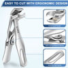 Picture of 2024 Toe Nail Clippers for Thick Nails for Seniors, Popular Angled No Splash Self Collecting Fingernail with Catcher & 16mm Ultra Sharp Wide Jaw Nail Clippers for Men, Novelty Gifts for Men Women