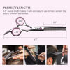 Picture of Hair Cutting Scissors Thinning Shears Kit ULG Professional Hairdressing Texturizing Salon Razor Edge Scissor Japanese Stainless Steel 6.5 inch Pink