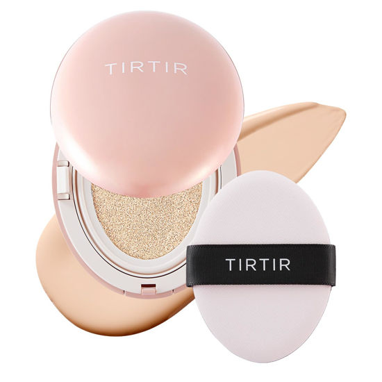 Picture of TIRTIR Mask Fit All Cover Pink Cushion Foundation | High coverage, Velvety Matte Finish, Lightweight, Flawless, Corrects Redness, Korean Cushion (#13N Fair Ivory, Full Size, 0.63 Fl Oz)