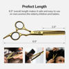 Picture of Hair Cutting Scissors Thinning Shears Kit ULG Professional Barber Hairdressing Texturizing Salon Razor Edge Scissor Japanese Stainless Steel 6.5 inch Gold