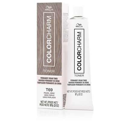 Picture of COLORCHARM Permanent Crème Toner| Free of Animal-Derivied Ingredients| Parabens Free| Gluten Free| T69 Pearl Gray| 2 Fl Oz