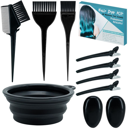 Picture of Xarchy Hair Bleach Kit Hair Coloring Products with 10 Pcs, Hair Dye Brush, Hair Color Bowl, Earmuffs, Clip, Salon Hair Dye Kit for Home Use