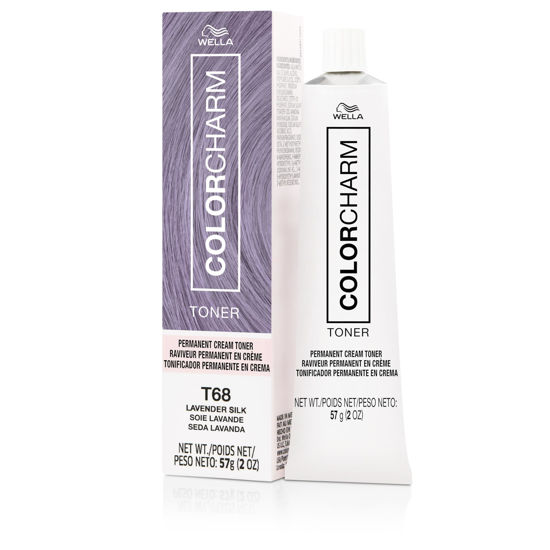 Picture of COLORCHARM Permanent Crème Toner| Free of Animal-Derivied Ingredients| Parabens Free| Gluten Free| T68 Lavender Silk| 2 Fl Oz