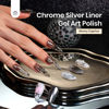 Picture of Beetles Metallic Silver Liner Gel Nail Art 7ml French Tip Gel Nail Polish 3D Mirror Chrome Effect Metal Painted Pens for Thin French Swirl Line Nail Art Polish Soak off Uv Lamp Manicure Salon