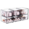 Picture of ZHIAI 6 Pack Clear Stackable Storage Drawer, Acrylic Drawer, Cosmetic Organizer, Plastic Organizer for Dresser, Under, Kitchen Cabinet, Pantry, Home Organization and Storage