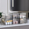 Picture of ZHIAI 6 Pack Clear Stackable Storage Drawer, Acrylic Drawer, Cosmetic Organizer, Plastic Organizer for Dresser, Under, Kitchen Cabinet, Pantry, Home Organization and Storage