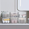 Picture of ZHIAI 6 Pack Clear Stackable Storage Drawer, Acrylic Drawer, Cosmetic Organizer, Plastic Organizer for Dresser, Under, Kitchen Cabinet, Pantry, Home Organization and Storage