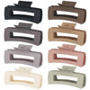 Picture of CHANDAT 4.1 Inch Large Hair Clips 8 Pcs Square Claw Clips for Thick Hair Big Hair Claw Clips Acrylic Banana Jaw Clips Hair Accessories for Women and Girls -Regular