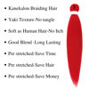 Picture of Gozill Red Braiding Hair Pre stretched Kanekalon Prestretched Human Braiding Hair Extensions Ez Braid Knotless 26 Inch