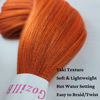 Picture of Gozill Ginger Orange Braiding Hair Pre Stretched Kanekalon Braiding Hair Extension 26 Inch 6 Packs Colored Synthetic Fake Hair for Braiding