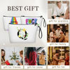 Picture of SEAMOON Personalized Makeup Bag,Gifts for Moms Birthday,Bridesmaid Gifts,Custom Makeup Bag with Mirror,Gifts for Woman Unique,Sister Gifts,Mothers day Gifts,Personalized Gifts,Christmas Gifts,Q