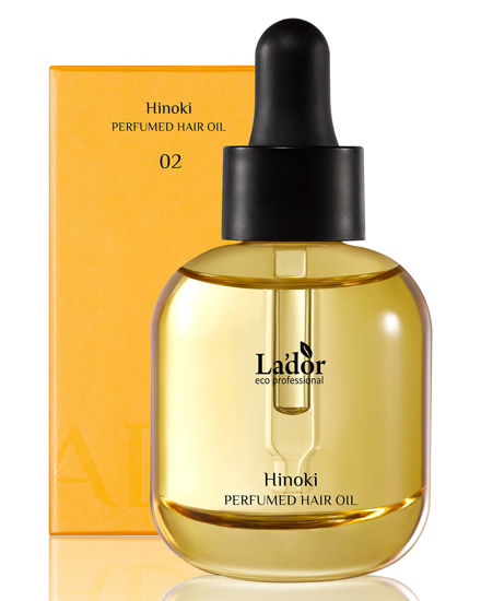Picture of LA'DOR Hair Perfume Oil for Dry Damaged Hair - Anti Frizz Nourishing Fragrance Gloss Oil Serum Leave-In Conditioner Hold Curls & Waves Sulfate Paraben Alcohol Free 1 Fl Oz - Hinoki Korean LADOR