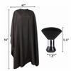 Picture of YELEGAI Professional Hair Cutting Cape with Neck Duster Brush, Large Size Salon Barber Cape for Men, Women and Kids(Black)