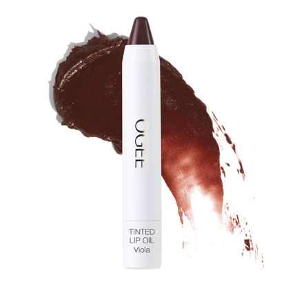 Picture of Ogee Tinted Sculpted Lip Oil - Lip Stain Made with 100% Organic Coconut Oil, Jojoba Oil, and Vitamin E - Best as Lip Balm, Lip Color or Lip Treatment - VIOLA