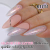 Picture of Double Rhythm 15ML Glitter Gel Polish Shimmer Reflective Holographic Color Magnetic for Nail Art Salon DIY at Home (Pink-B1153)