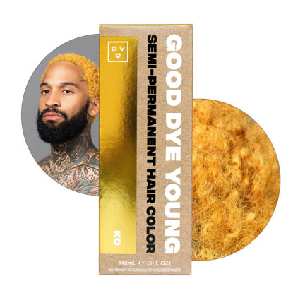 Picture of Good Dye Young Semi Permanent Hair Color (KO Gold) - UV Protective, Conditioning, Temporary Color Lasts 15-24+ Washes - PPD-free, Cruelty-Free & Vegan