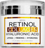Picture of Retinol Cream for Face - Facial Moisturizer with Collagen and Hyaluronic Acid - Anti Aging Face Cream for Women and Men - Day and Night - Wrinkle - Neck & Décolleté