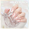 Picture of GAOY Shimmer Gel Nail Polish, 16ml Translucent Jelly Glitter Gel Polish, Soak Off UV Gel for Nail Art DIY at Home, 1610 Milky Peach